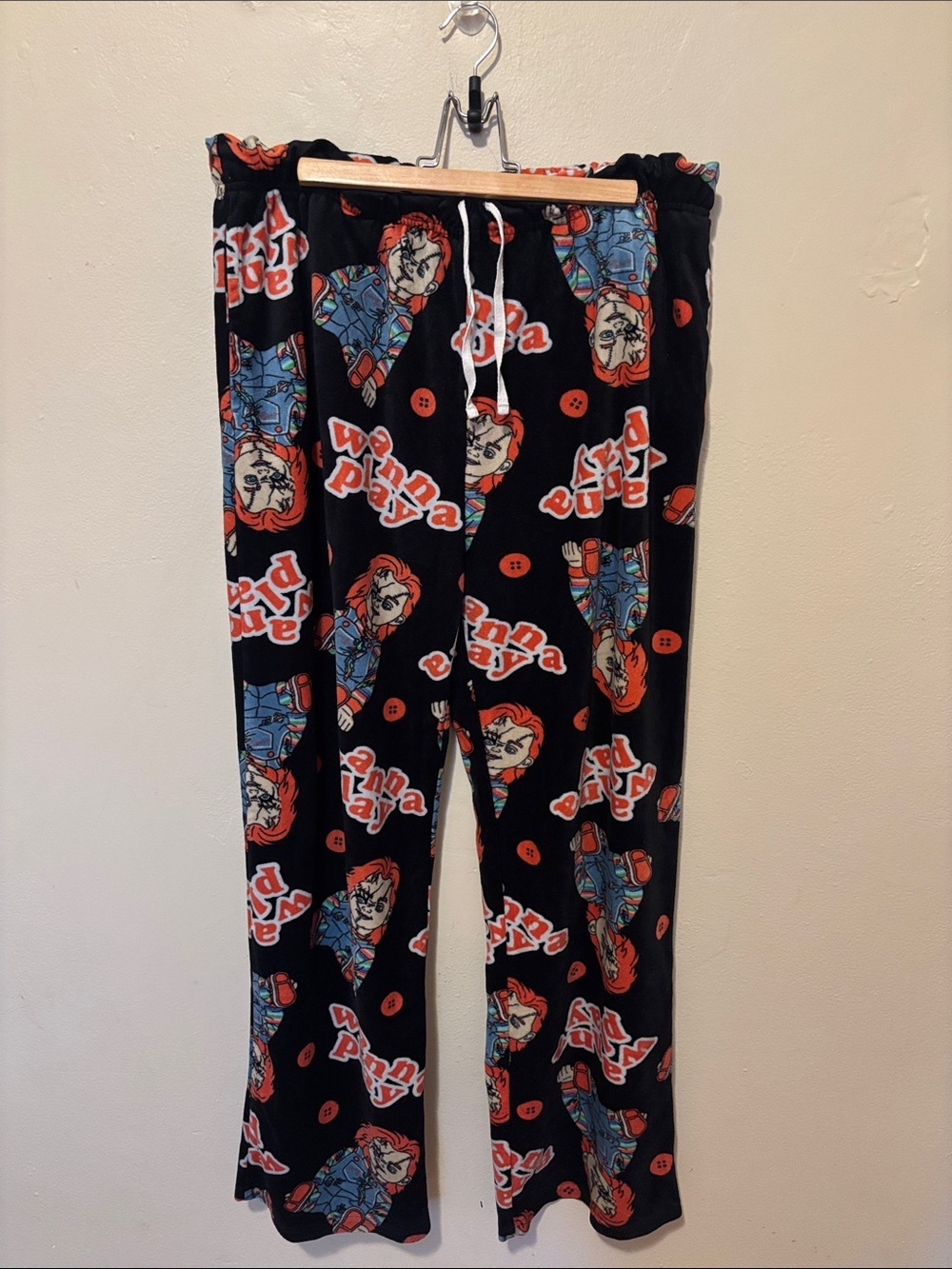 Black Chucky Print Pajama Pants - Cozy Women’s Sleep Bottoms